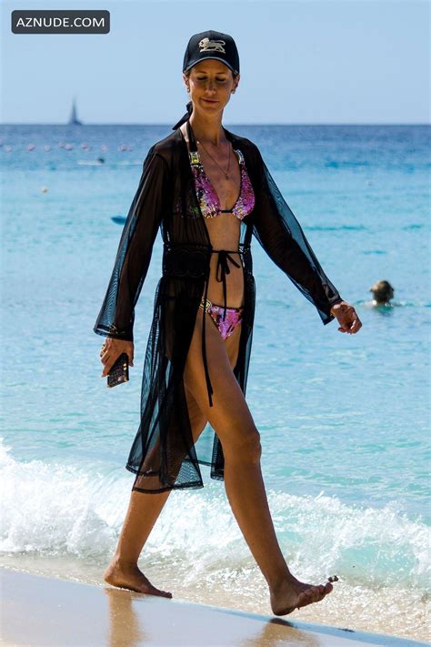 Lady Victoria Hervey Hits The Beach In Barbados In A Bright Pink Sequin Bikini Aznude