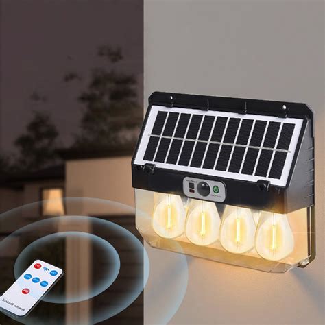 Mrmaere Solar Motion Sensor Outdoor Lights 3 Modes Wall Security Solar