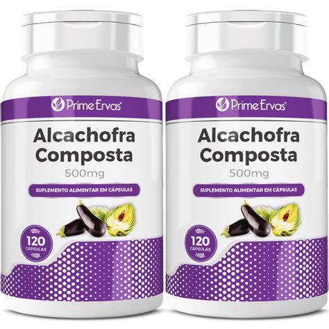 Kit 2x Alcachofra Composta 120 Cápsulas De 500mg Submarino