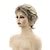 Short Blonde Pixie Cut Wigs For White Women Dark Brown Ombre Blonde Synthetic Hair Wigs Natural