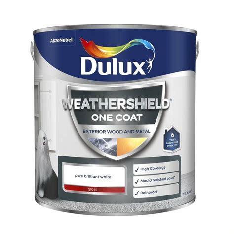 Dulux Weathershield One Coat Exterior Gloss Pure Brilliant White