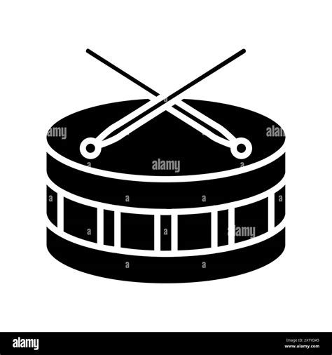 Patriotic drum icon. Red, white, and blue drum with crossed drumsticks