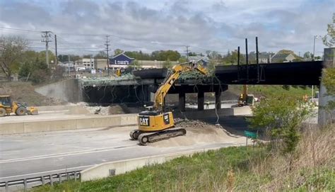 Traffic Snarled As Workers Begin Removing I 95 Overpass Scorched In