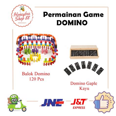 Jual Permainan Domino Susun Balok Domino Pcs Dan Domino Gaple Kayu