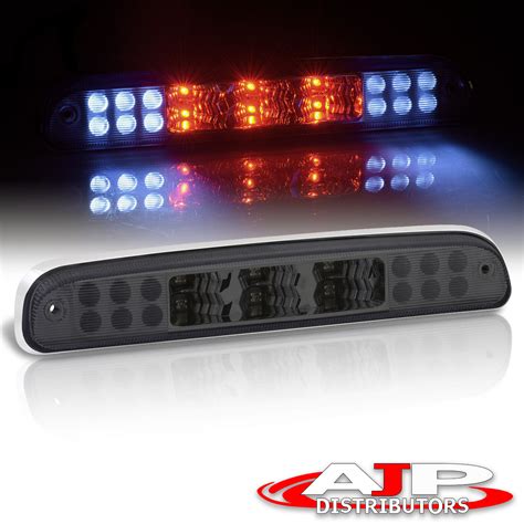 Ajp Distributors Chrome Housing Smoke Lens Led Third 3rd Brake Cargo Bed Rear Roof Stop Light