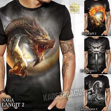 Jual Kaos Naga Tshirt Baju Gambar Naga Keren Distro Premium Kaos Shio