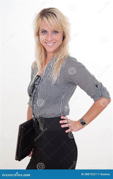 Jeune Et Belle Femme D Affaires Caucasienne Blonde Image Stock Image Du Businesswoman