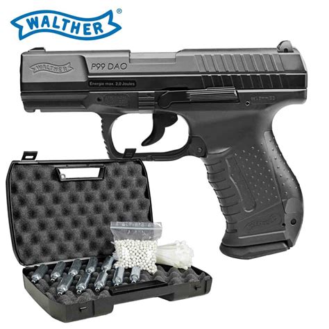 Komplettset Walther P99 Dao Softair Co2 Pistole Kaliber 6 Mm Bb Blowb