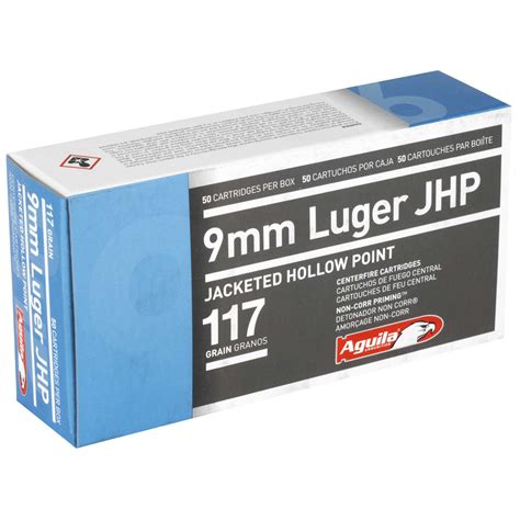 Aguila E Pistol Mm Luger Gr Jacketed Hollow Point Jhp