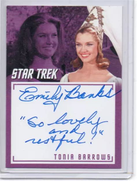 CARTE AUTOGRAPHE STAR Trek TOS Archives Inscriptions Emily Banks EUR