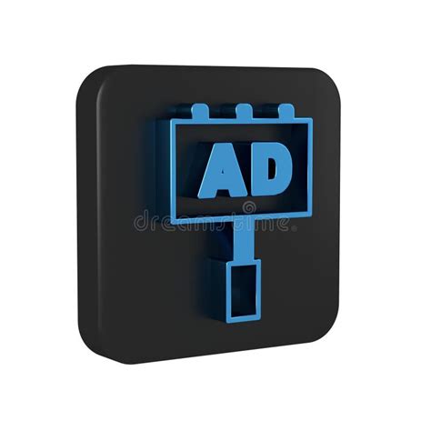 Blue Advertising Icon Isolated On Transparent Background Concept Of