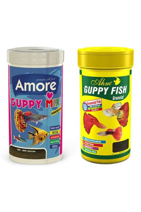 Ahm Amore Guppy Fish Granulat 250ml 250ml Lepistes Moli Kılıç Melek