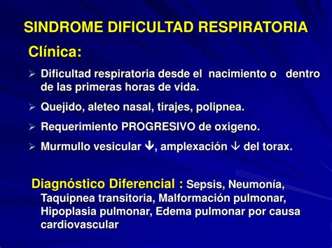 Ppt Sindrome Dificultad Respiratoria Sdr Enfermedad De Off