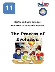 Els Q M The Process Of Evolution P Pdf Earth And Life Science