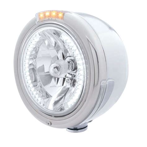 Classic Half Moon Headlight 34 White Led H4 Bulb W Dual Function