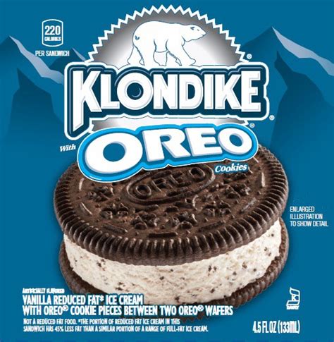 Klondike Oreo Sandwiches Artificially Flavored Vanilla Reduced Fat