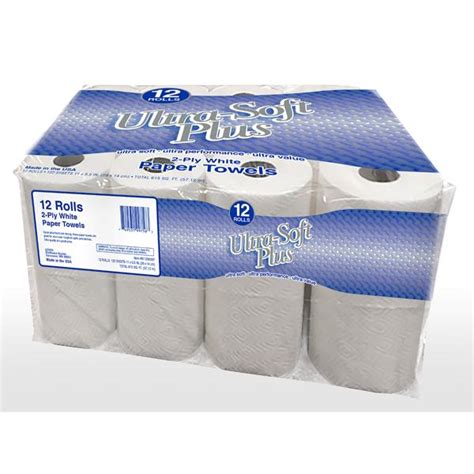 ULTRA-SOFT PLUS WHITE PAPER TOWELS 12 COUNT - US Foods CHEF'STORE