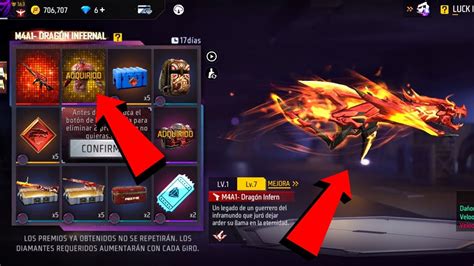 YA LLEGO LA RULETA MÁGICA M4A1 DRAGÓN INFERNAL EVOLUTIVA EN FREE FIRE