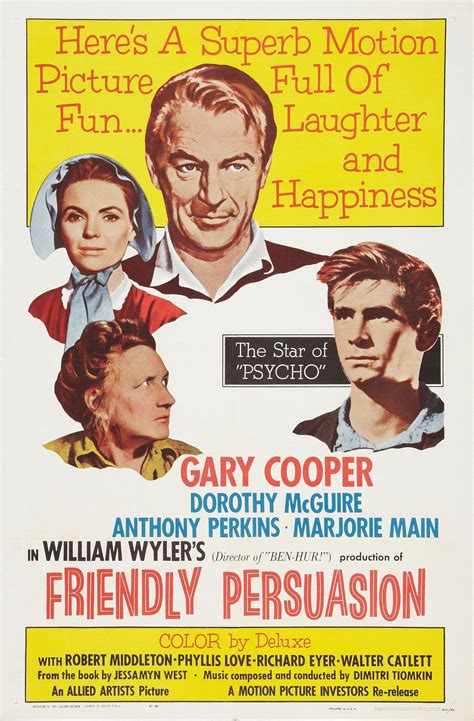 "Friendly Persuasion" (1956). Country: United States. Director: William Wyler. Cast: Gary Cooper ...