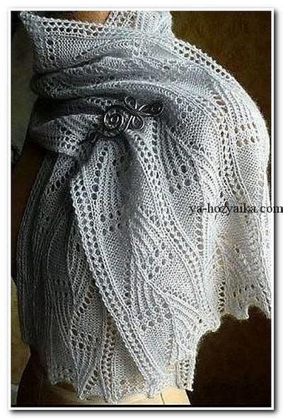 Красивый палантин спицами | Scarf knitting patterns, Knitting, Knitting ...