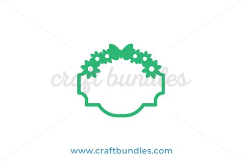 Flowers Frame SVG Cut File - CraftBundles