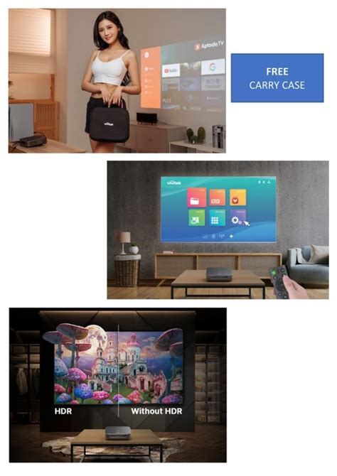 VIVITEK Qumi Q9 Home Compact Android Projector Singapore Projector