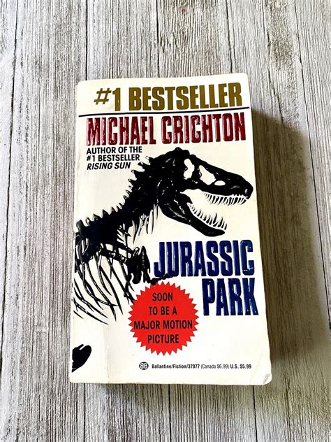 Jurassic Park By Michael Crichton Paperback 1st Ballantine Books