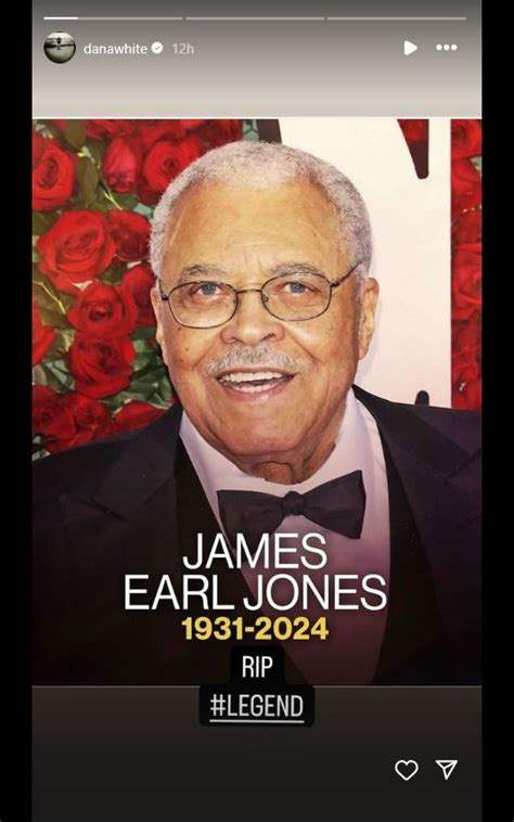 Dana White reacts to Star Wars star James Earl Jones passing away at