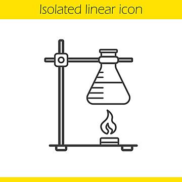 Chemical Reaction Linear Icon Clip Art Chemical Items Vector, Clip Art ...