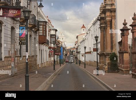 The Streets Of Colonial Sucre Bolivia Stock Photo Alamy