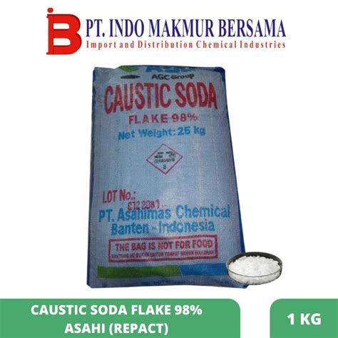 Jual Caustic Soda Flake 98 Asahi Naoh Lokal Soda Api Asahi 1 Kg