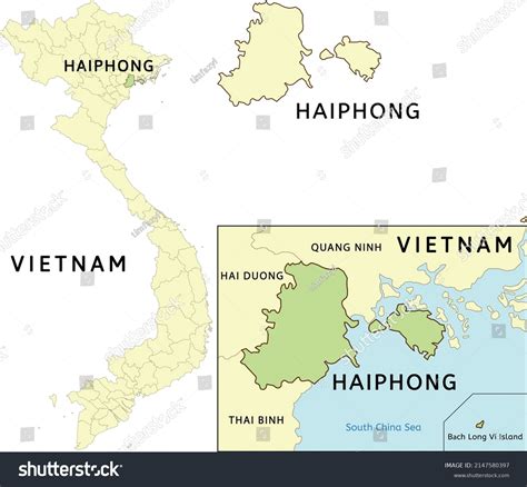 Haiphong City Location On Map Vietnam Stock Vector Royalty Free