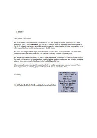 Business Relocation Notice Letter To Employees Template Infoupdate Org