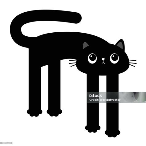 Cat With Long Legs Tall Kitten Cartoon Baby Pet Character Long Paws ...