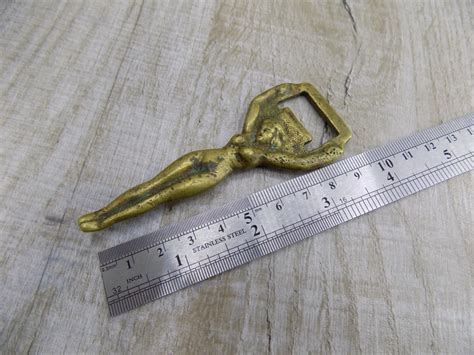 Vintage Bottle Opener Bronze Nude Girl Naked Sexy Lady Erotik Etsy