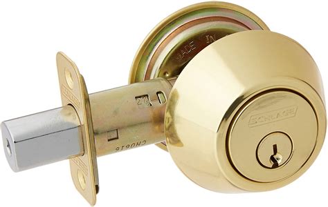 Schlage Jd62v605 Bright Brass Double Cylinder Deadbolt