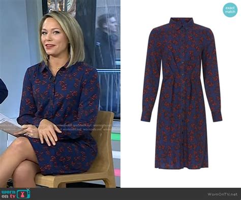 WornOnTV Dylans Blue Floral Shirtdress On Today Dylan Dreyer