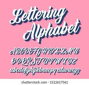 Lettering Alphabet Script Vector Font Stock Vector (Royalty Free ...