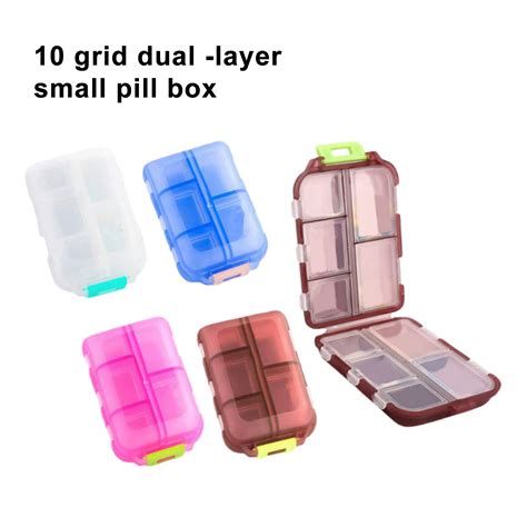 Fairnull Compartments Pill Organizer With Labels Double Layers