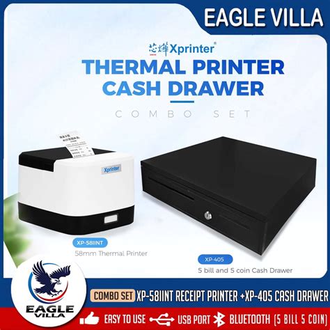 Xprinter Xp 58iint 58mm Thermal Receipt Printer Usbbluetooth405 Cash Drawer Shopee Philippines