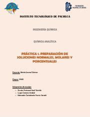 PRACTICA2 Preparación de soluciones normales molares y porcentuales pdf