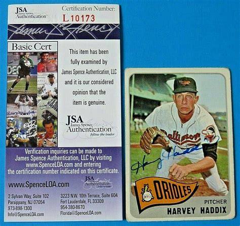 Topps Harvey Haddix Signed Baseball Card Jsa L Ebay