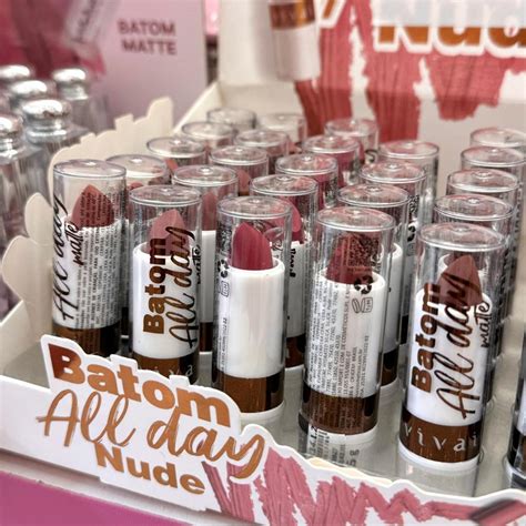 8 Unidades de Batons All Day Nude Matte Vivai Lábios Marcantes Batons Vivai Shopee Brasil