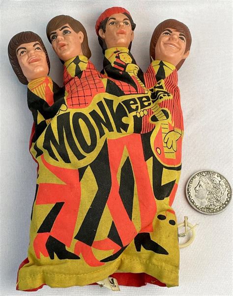 Bid Now Vintage 1966 Mattel The Monkees Pull String Hand Puppet June