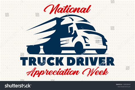 National Truck Driver Appreciation Week Celebrate Stock Vector Royalty