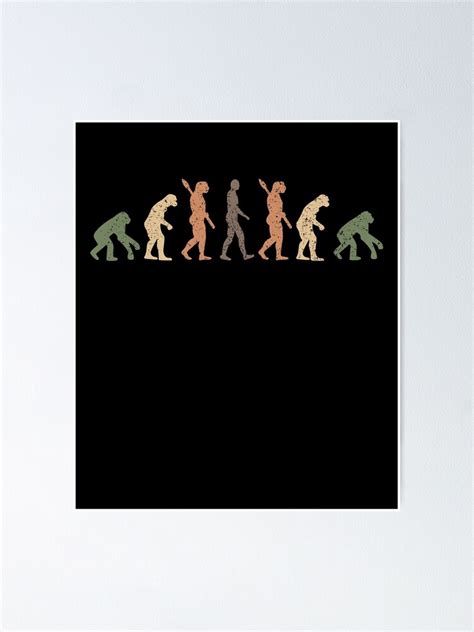 "Funny Evolution of Man To Monkey Ape" Poster for Sale by GCFULLA | Redbubble