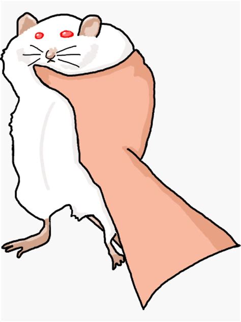 "Rat being held meme" Sticker for Sale by nova-waves | Redbubble