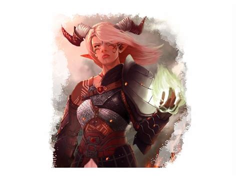 tiefling png - Zariel - Glasya Tiefling | Tiefling female, Character portraits, Bard