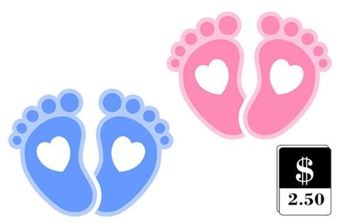 Blue And Pink Baby Feet