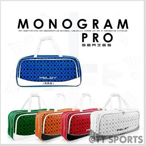 FELET ORIGINAL Monogram Pro Series Badminton Racket Bag Double Zip With